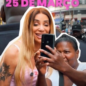 Maya Massafera foi, sim, abordada por diversas pessoas enquanto transitava pela 25 de Março. Em um vídeo publicado no perfil da influencer, ela aparece distribuindo selfies