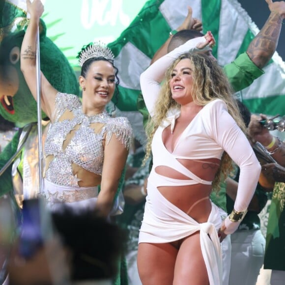 Fabíola Andrade se jogou na apresentação do enredo da Mocidade para o carnaval 2025