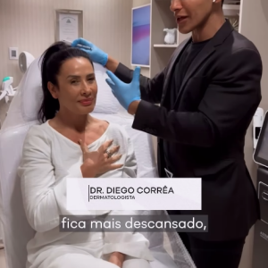 Scheila Carvalho removeu a aplicação de ácido hialurônico em seu rosto com um dermatologista