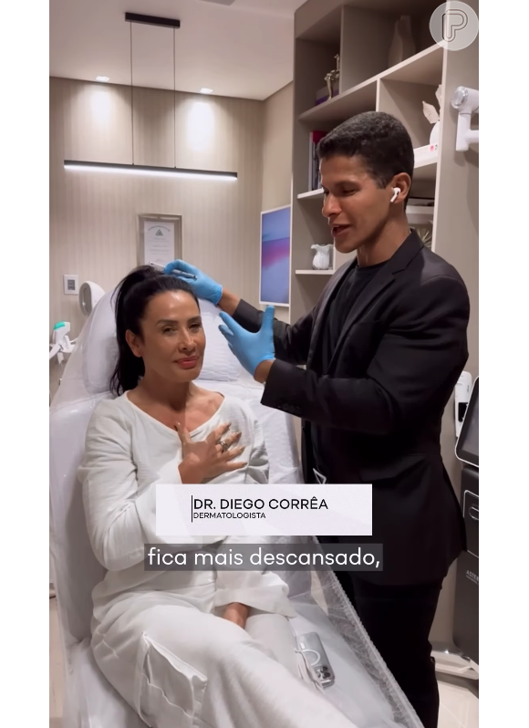 Scheila Carvalho removeu a aplicação de ácido hialurônico em seu rosto com um dermatologista