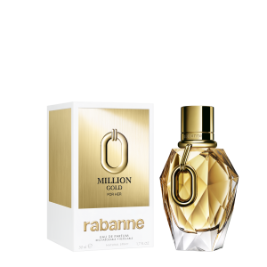 Million Gold For Her estará disponível em 30 ml, 50 ml, 90 ml e em recarga de 200 ml, bem como Body Lotion e Deodorant Spray