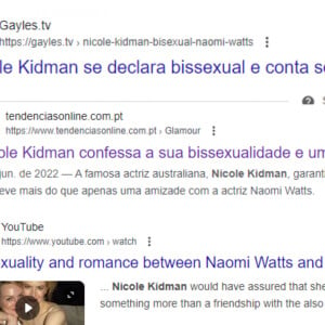 Nicole Kidman foi envolvida em rumor envolvendo sua sexualidade