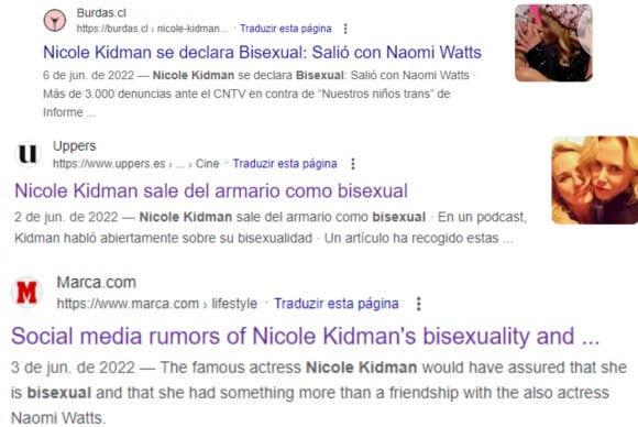 Nicole Kidman teria tido caso com Naomi Watts, segundo rumor espalhado na internet