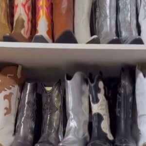 Ana Castela guarda botas de todos os estilos no closet