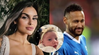 Amanda Kimberlly comemora dois meses de vida de Helena, sua filha com Neymar: 'Gritinhos, sorrisos e muita baba'