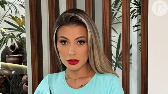 Gente? Sem medo do ban, Andressa Urach deixa a 'andressinha' de fora em rede social e público vibra: 'Todo mundo deu zoom'