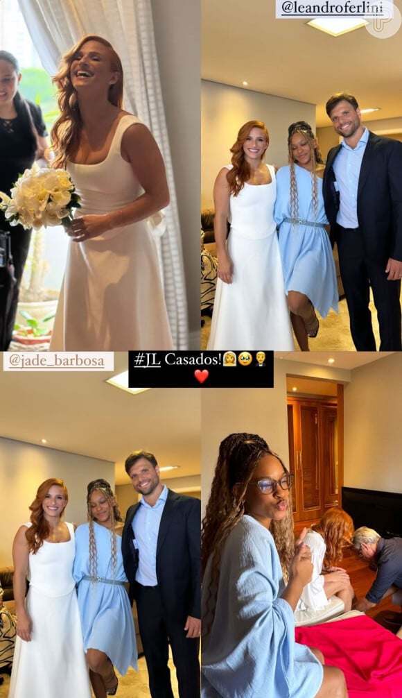 Rebeca Andrade foi uma das convidadas do casamento de Jade Barbosa 