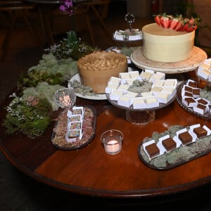 Detalhe da mesa de doces do anivesário de Cleo