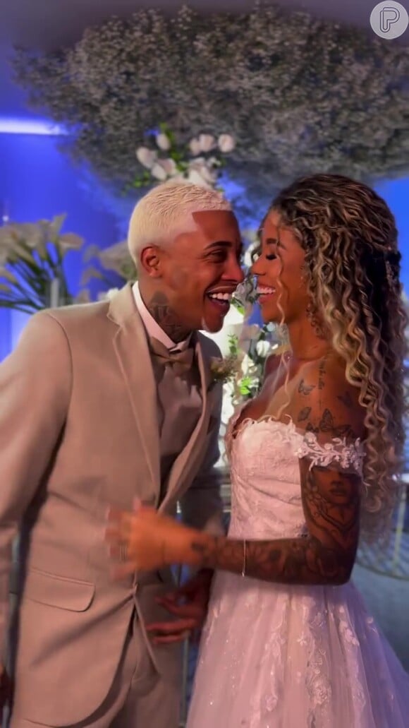 MC Poze do Rodo se casou com a influenciadora Vivianne Noronha neste sábado (26)