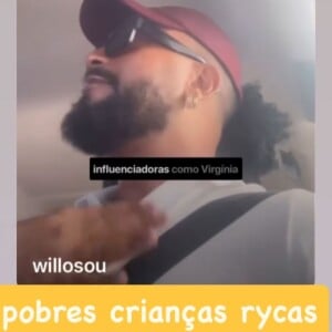 Quando compartilhou o vídeo do influenciador, Luana escreveu: 'Pobres crianças rycas'.