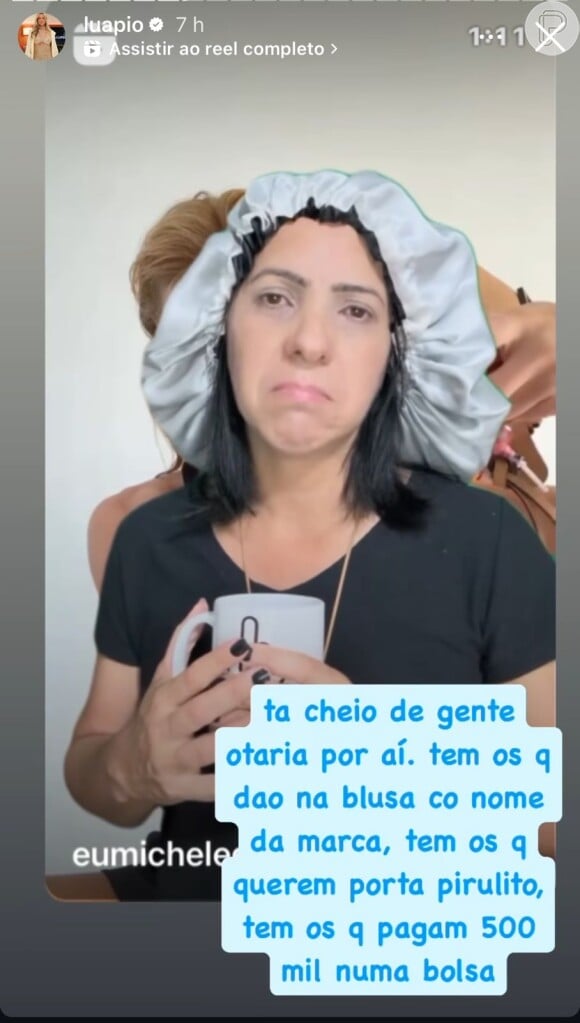 Luana Piovani compartilhou outro vídeo em seu perfil, fazendo outra crítica à influenciadora.