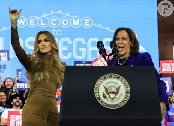 Jennifer Lopez fez um forte discurso em defesa da comunidade latina em um comício de Kamala Harris