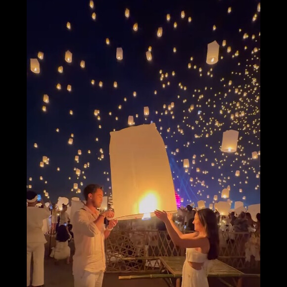 Marido de Larissa Manoela, André Luiz Frambach fez novo pedido de casamento durante o Festival das Lanternas, na Tailândia