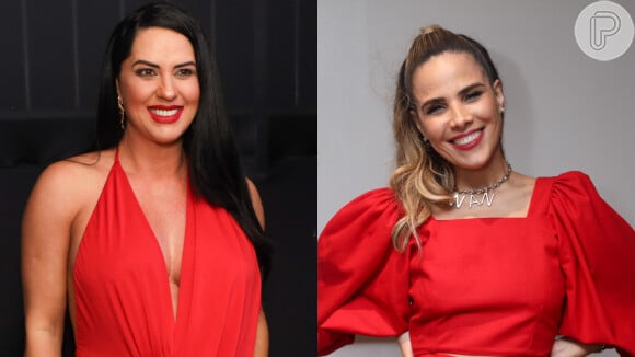 Graciele Lacerda, grávida da primeira filha, e Wanessa Camargo combinaram all red na última noite do Cruzeiro do Zezé em 18 de novembro de 2024