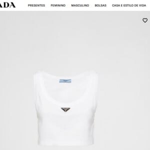 O cropped usado por Rafa Justus é da marca da Prada, e está custando R$ 5.300.