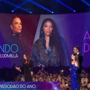 Ivete Sangalo esqueceu de citar Ludmilla, sua parceira na música 'Macetando' ao ganhar o Prêmio Multishow 2024