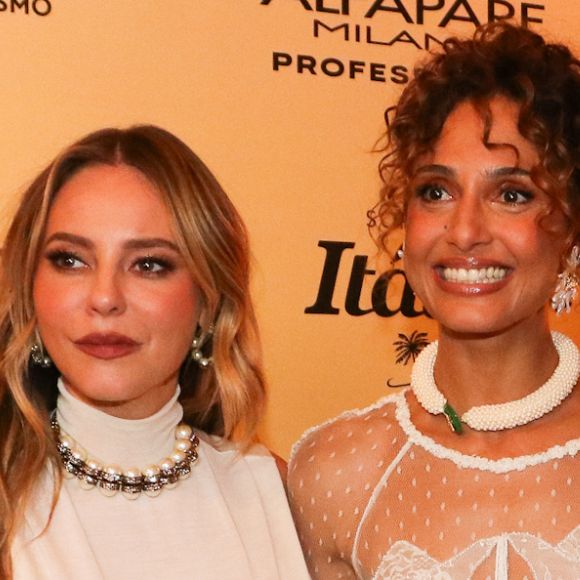 Paolla Oliveira, Camila Pitanga e Grazi Massafera posaram juntas em evento de revista em hotel do Rio de Janeiro