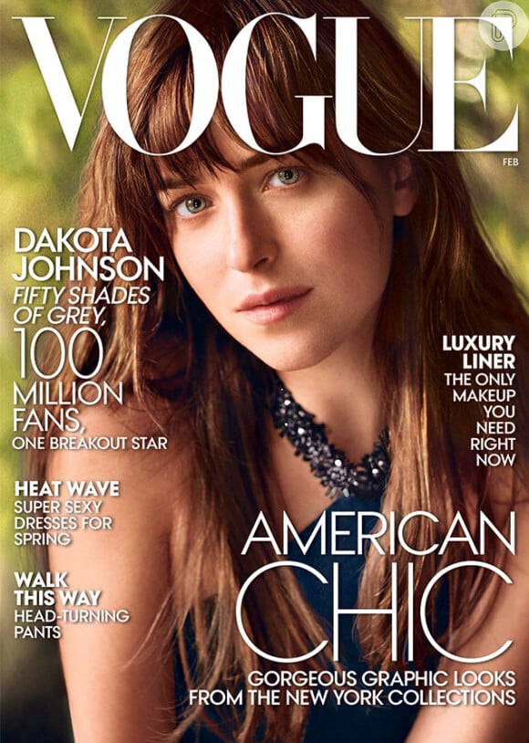 Dakota Johnson foi capa da 'Vogue' americana