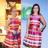 Fátima Bernardes e Marina Ruy Barbosa também usaram o memso vestido da grife Carolina Herrera em março de 2013