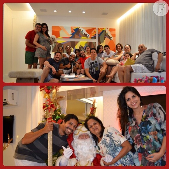 Raissa Machado, rainha de bateria da Unidos do Viradouro, reuniu a família para passar seu último Natal sem ser mãe