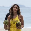 Em 'Babilônia', Camila Pitanga vai trabahar em uma barraca na praia do Leme, na Zona Sul do Rio de Janeiro, e mostrará toda a sua boa forma com roupas justas e curtas