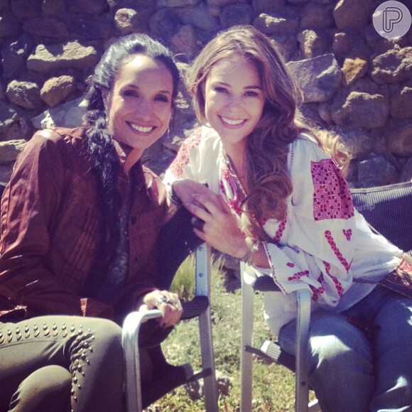 Em seu Instagram, Paolla posou ao lado da atriz Maria Maya e legendou: 'Último dia em Pampa arrieiros...', nesta terça-feira 15 de abril