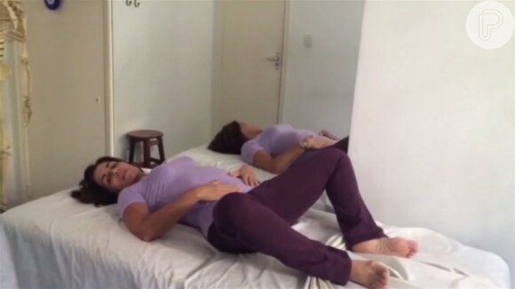 Gloria Pires mostra exercícios matinais para o corpo em vídeo de seu bloque: 'Bem Glô'
