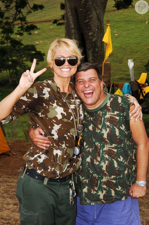Xuxa e Jorge Fernandos trabalharam juntos no 'Acampamento X', quadro do programa 'TV Xuxa"