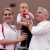 Alexandre Jr., filho de Ana Hickmann e Alexandre Corrêa, comemorou seu aniversário de 1 ano no Buffet Planet Mundi, em São Paulo, neste sábado, 7 de março de 2015