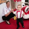 Alexandre Junior, filho de Ana Hickmann e Alexandre Correa, comemora aniversário de 1 ano, no Buffet Planet Mundi, em São Paulo, em 7 de março de 2015