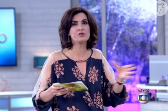 Fátima Bernardes usou a blusa de R$ 498,00 no programa desta segunda-feira, 9 de março de 2015