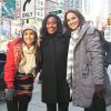 Bruna Marquezine e Tatá Werneck se encontraram com Gloria Maria durante as gravações da novela 'I Love Paraisópolis', em Nova York
