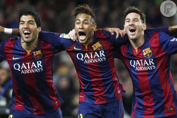 Neymar, Messi e Suárez montam o trio principal do time do Barcelona