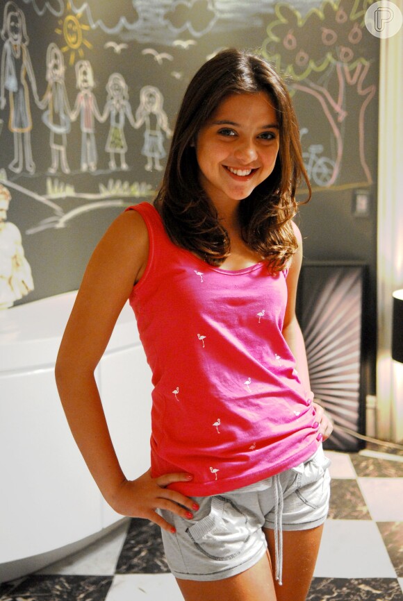 A atriz em mais um trabalho na emissora, na novela 'Tempos Modernos', em 2010