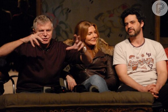 A atriz trabalhou com Miguel Falabella e Bruno Garcia na peça 'A Escola do Escândalo', em julho de 2011
