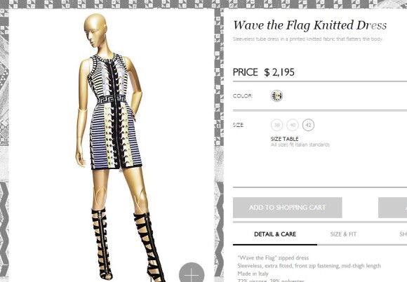 Vestido de Fernanda Lima, da grife Versace, custa US$ 2.195, cerca de R$ 7 mil