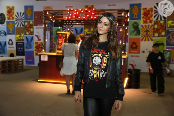 A atriz esteve no festival de música Lollapalozza no último fim de semana, em São Paulo