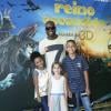 Rafael Zulu foi acompanhado da filha e de sobrinhos ao cinema