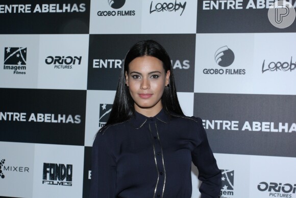 Leticia Lima também compareceu ao lançamento do filme 'Entre Abelhas', no Rio de Janeiro, nesta terça-feira, 14 de abril de 2015