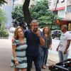 Alexandre Borges e Cissa Guimarães gravam quadro do 'Vídeo Show' em ruas do Rio, nesta quarta-feira, 15 de abril de 2015