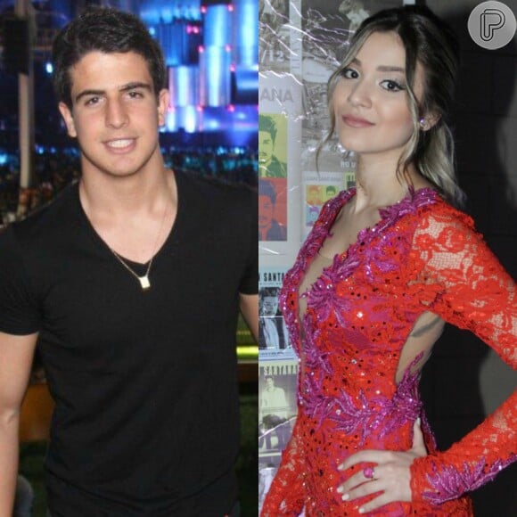 Enzo Celulari ficou Bruna Santana, irmã de Luan Santana, durante o casamento de Thiaguinho e Fernanda Souza
