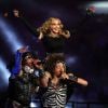 Madonna fez uma apresentação no intervalo do Super Bowl, em 2012, que reuniu nomes da música internacional como LMFAO, Nicki Minaj, M.I.A. e CeeLo Green