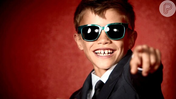 Romeo Beckham também mostrou que tem talento para moda e estampou um comercial de uma grife infantil quando tinha dez anos