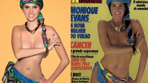 Bárbara Evans repete pose da mãe em capa de revista: 'Longe de ser tão linda'