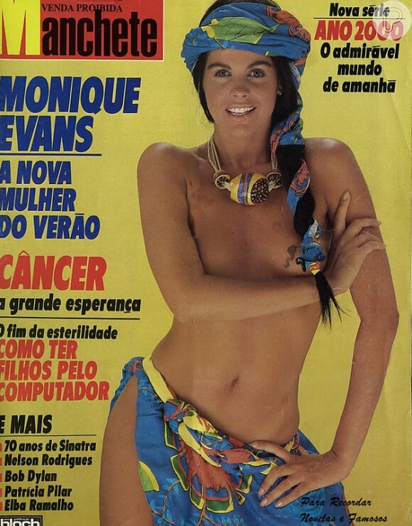Bárbara Evans homenageou a mãe, Monique, que fez a mesma pose na antiga revista 'Manchete'