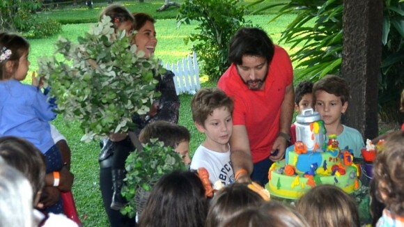 Giovanna Antonelli e Murilo Benício comemoram aniversário de 8 anos de Pietro
