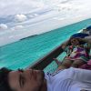 Preta Gil e Rodrigo Godoy descansando no hotel em que estão hospedados nas Ilhas Maldivas: quarto de frente pro mar