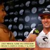 Aline Mineiro questionou Gabriel Medina lhe daria aulas de surfe. 'Depois do campeonato à noite', disparou o atleta