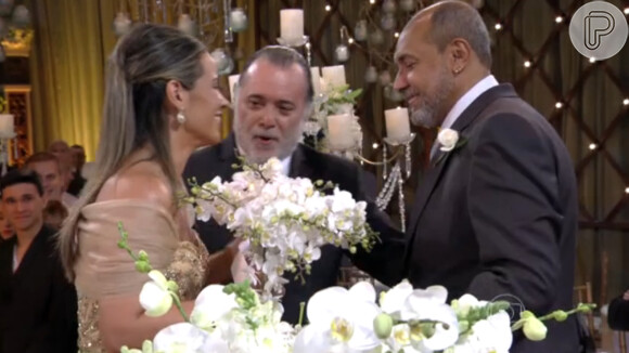 Tony Ramos entrega Silvana ao marido, o ex-câmera do 'Domingão do Faustão' William Garcez