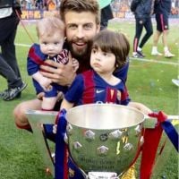 Milan, filho de Shakira e Piqué, marca gol no estádio do Barcelona: 'O primeiro'